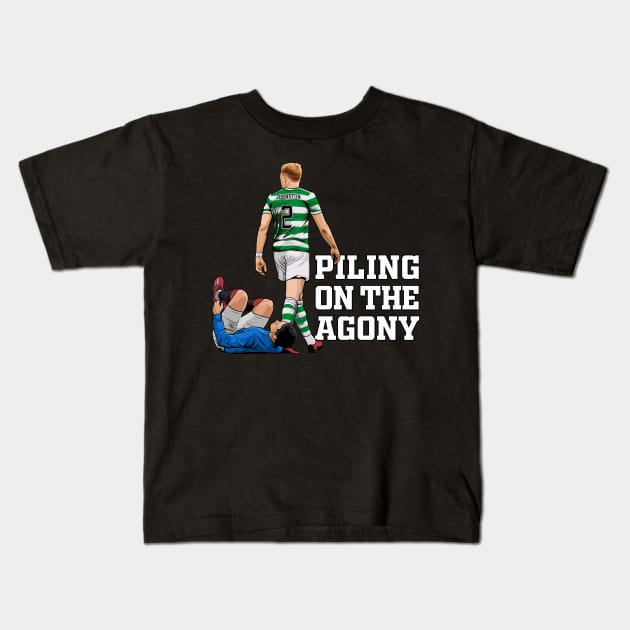 Piling On The Agony Putting On The Style Glasgow Celtic FC Kids T-Shirt by TeesForTims